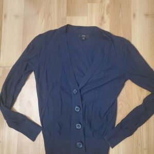 J. Crew Dark Blue Button-Up Cardigan